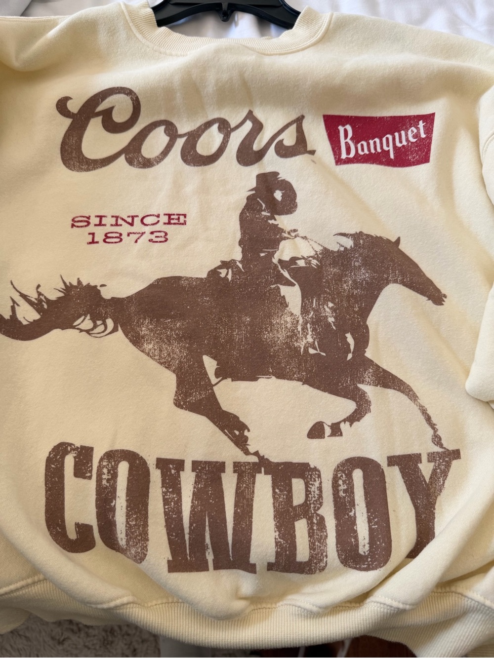 Grayson Sweatshirt Coors Women’s M OG Cowboy Graphic Crewneck Cream color - Picture 7 of 10